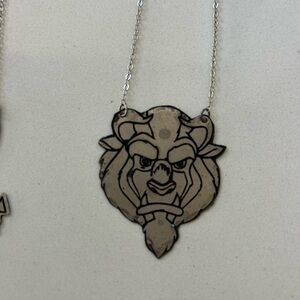 Metal Beast Pendant Necklace by artisan So Beautifully Broken